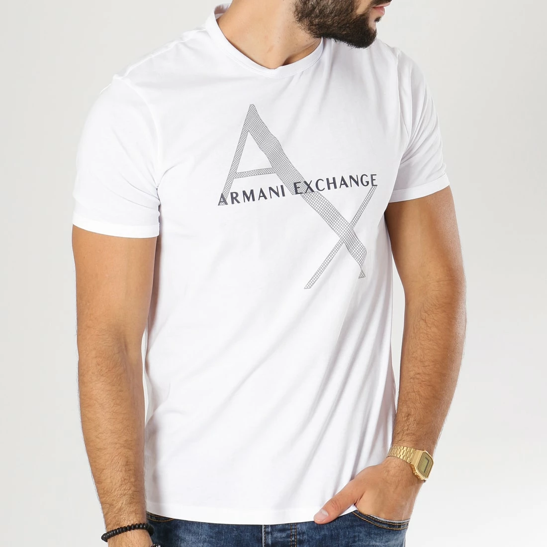 Sortie ⭐ Tee 👕 Shirt 8NZT76-Z8H4Z Blanc de Armani Exchange 💯 – Image 4