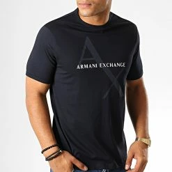 Meilleure affaire 👏 Tee 👚 Shirt 8NZT76-Z8H4Z Bleu Marine de Armani Exchange ❤️