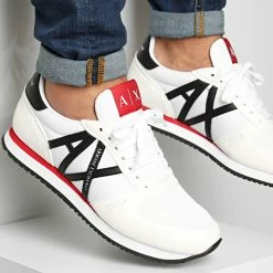 Vente flash 😍 Baskets XUX017-XCC68 Optical White Black de Armani Exchange 😉