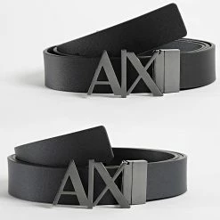 Remise 🤩 Ceinture Réversible 951017-CC505 Noir de Armani Exchange ❤️