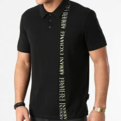 Le moins cher 😀 Polo Manches Courtes 3KZFFM-ZJ7UZ Noir de Armani Exchange 💯