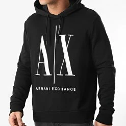 Bon marché ✨ Sweat Capuche 8NZMPC-ZJ1ZZ Noir de Armani Exchange ✨
