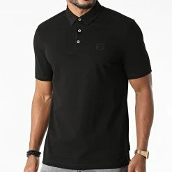 Meilleure vente 😍 Polo Manches Courtes 8NZF78-ZJ81Z Noir de Armani Exchange 🎉
