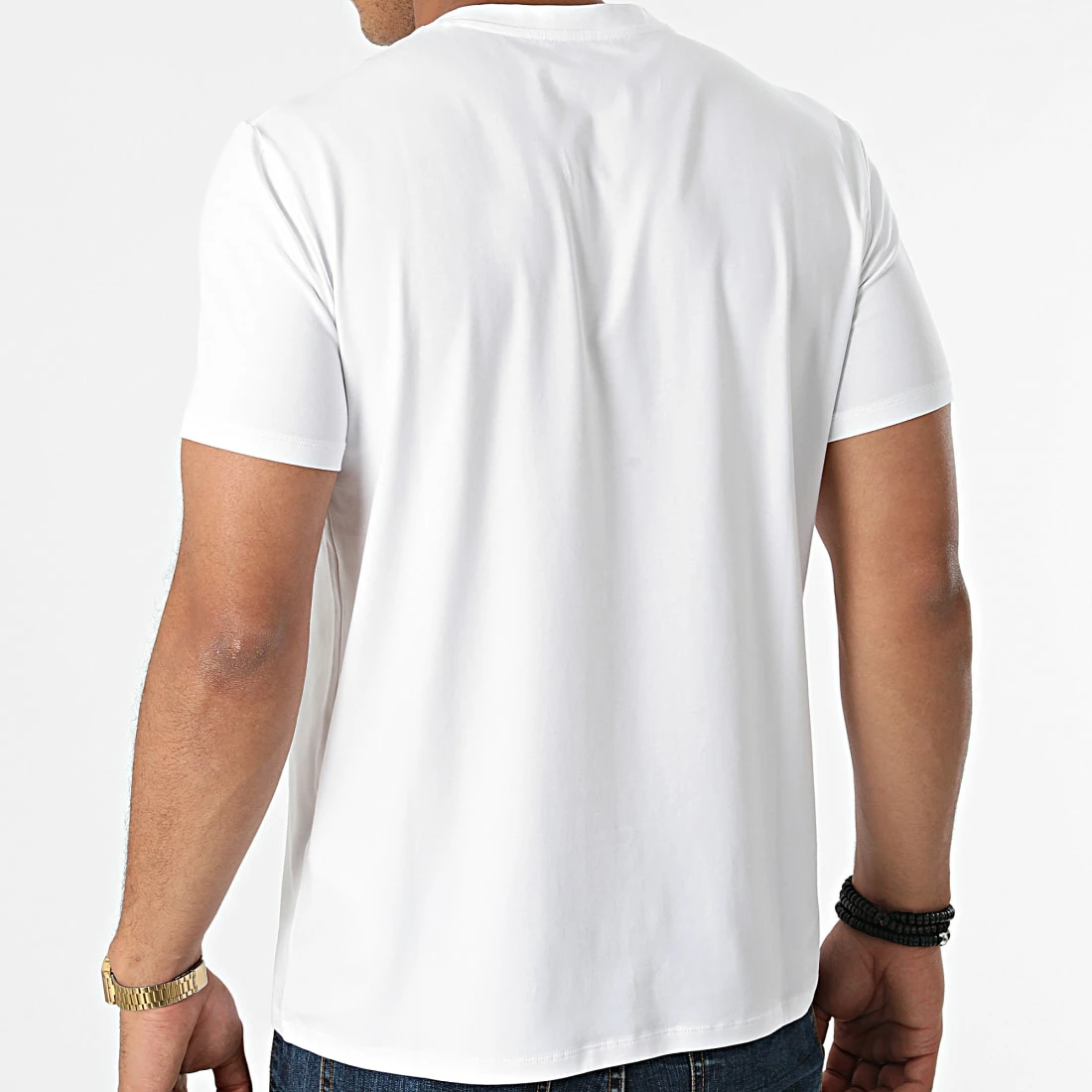 Offres 💯 Tee 👚 Shirt 6KZTAB-ZJ5ZZ Blanc Argenté de Armani Exchange 🎁 – Image 4