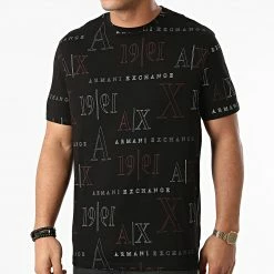 Coupon 💯 Tee 👚 Shirt 6KZTFW-ZJ1DZ Noir de Armani Exchange ✔️