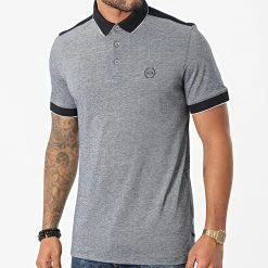 De gros 👍 Polo Manches Courtes 8NZF76-Z8M5Z Bleu Marine Chiné de Armani Exchange ❤️