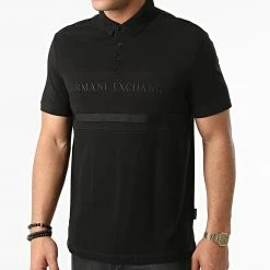 Acheter 🌟 Polo Manches Courtes 6KZFFP-ZJL4Z Noir de Armani Exchange 🥰