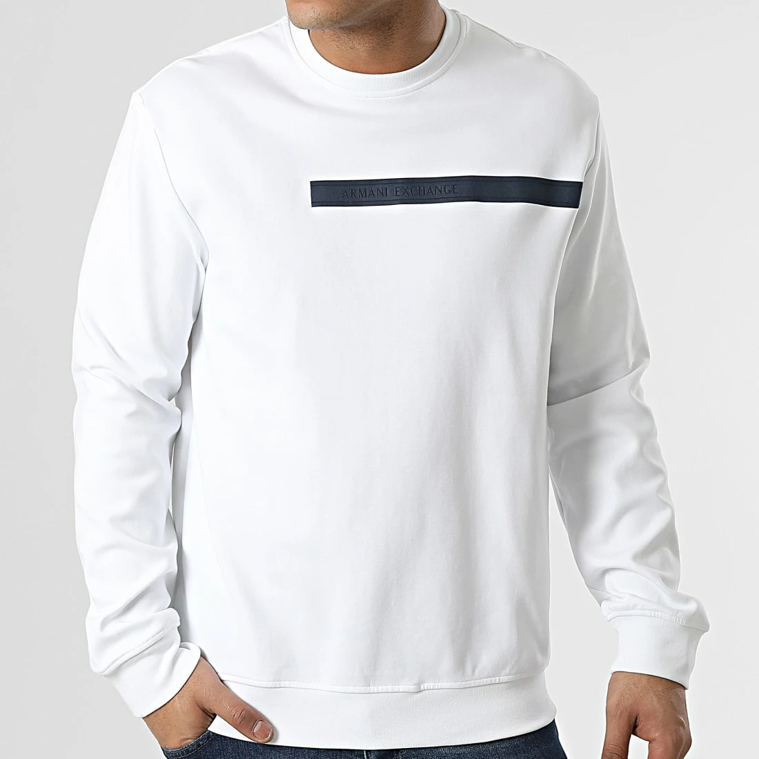 Budget 🌟 Sweat Crewneck 3LZMAL-ZJ8QZ Blanc de Armani Exchange 🔥 – Image 3