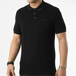 Remise 😍 Polo Manches Courtes 3LZFLC Noir de Armani Exchange 🤩