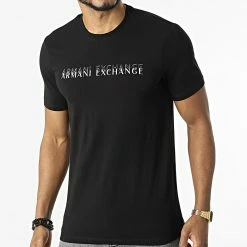 Meilleure affaire ✔️ Tee 👕 Shirt 3LZTKB-ZJE6Z Noir de Armani Exchange 🥰