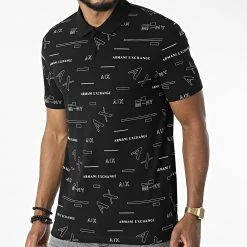 Coupon 🥰 Polo Manches Courtes 6LZFAE-ZJ9ZZ Noir de Armani Exchange ❤️