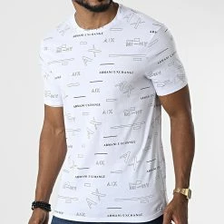 Bon marché ✔️ Tee 👕 Shirt 6LZTFE-ZJ8EZ Blanc de Armani Exchange 🤩