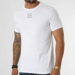 Grosses soldes 😀 Tee 👕 Shirt 6LZTAA-ZJA5Z Blanc de Armani Exchange 😀