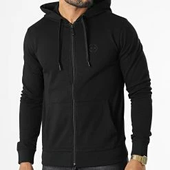 De gros 😉 Sweat Zippé Capuche 8NZM74-Z9N1Z Noir de Armani Exchange 💯
