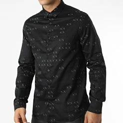 Meilleur prix 🥰 Chemise Manches Longues 6LZC45 Noir de Armani Exchange ⌛