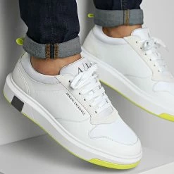 Remise 😍 Baskets 👟 Sneakers XUX122-XV533 Optical White de Armani Exchange 😍