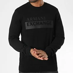 Top 10 ✔️ Pull 6LZM2D Noir de Armani Exchange ⭐
