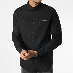 Top 10 🔔 Chemise Manches Longues 6LZC17 Noir de Armani Exchange 🔔